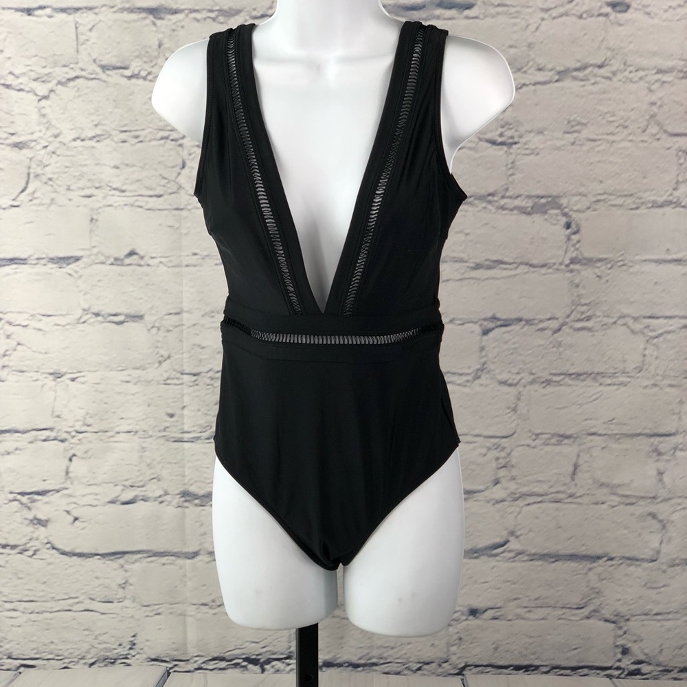 Ted Baker Starz Plunge Swimsuit Black  A242 - Picture 3 of 8